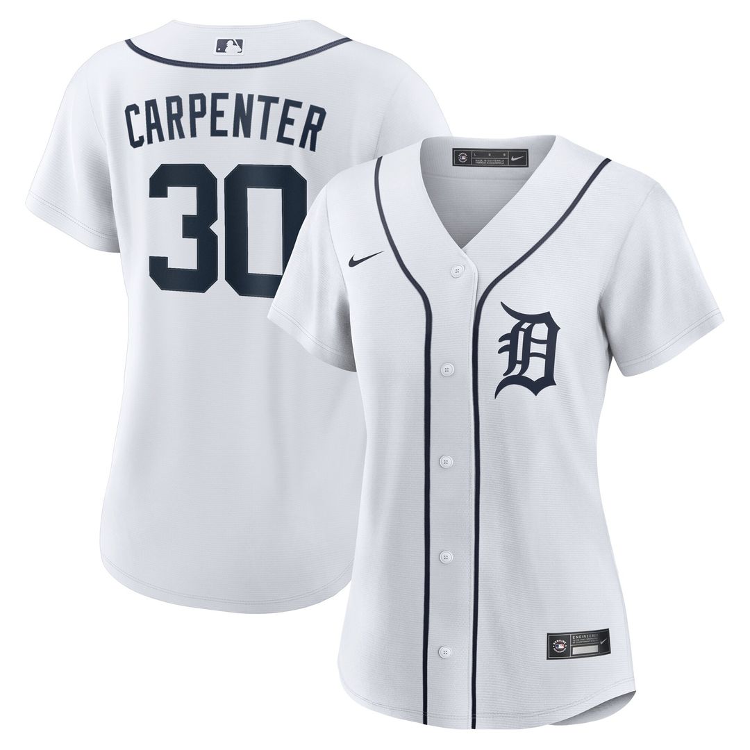 Kerry Carpenter Detroit Tigers Nike Women's Home Replica Jersey - White